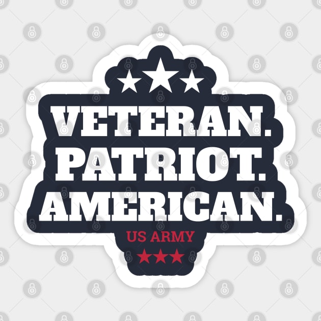 Veteran Patriot American Sticker by Stylecombinator